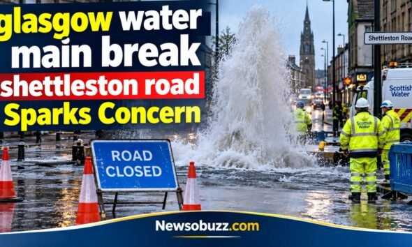 glasgow water main break shettleston road Sparks Concern