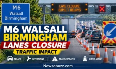 m6 walsall birmingham lanes closure traffic impact