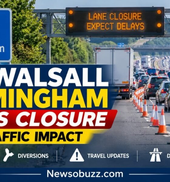 m6 walsall birmingham lanes closure traffic impact