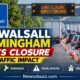 m6 walsall birmingham lanes closure traffic impact